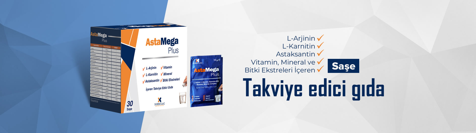 RGEM İlaç Takviye edici Gıda ASTAMEGA BALIK YAĞI,KOENZİM Q10 VE ASTAKSANTİN İÇEREN TAKVİYE EDİCİ GIDA30 TABLET